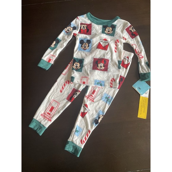 Disney Other - Disney Micky & Minnie Mouse Letters to Santa Plush Pajama Set Size 4T  NWT
